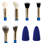 Kit Lully Pele de Porcelana 6 Pincéis + 2 Esponjas