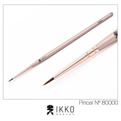 Pincel Delineador Para Olhos 80000 (D000) Linha Dourada - Ikko Makeup