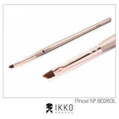 Pincel Para Delineado e Sobrancelha 80263L Linha Dourada - Ikko Makeup