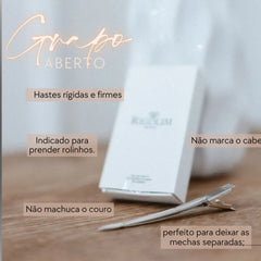 Clipe de Metal Para Penteado Nº 07 - Rigolim Hair and Co