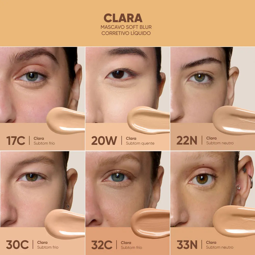 22N  Mascavo Soft Blur Corretivo Líquido - 6g