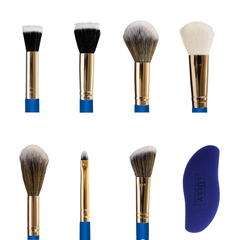 Kit Lully Pele Perfeita 7 Pincéis + 1 Esponja