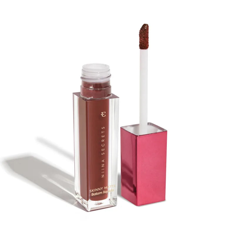 Batom Líquido Castanho Begônia Niina Secrets Skinny Matte 5ml