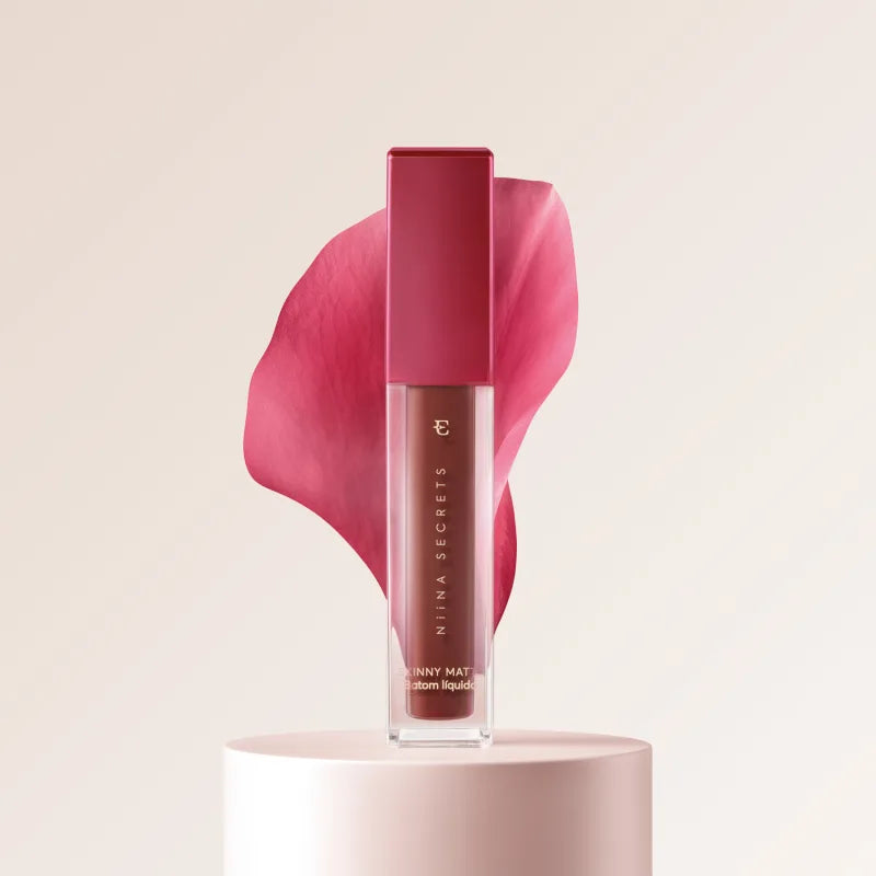 Batom Líquido Castanho Begônia Niina Secrets Skinny Matte 5ml