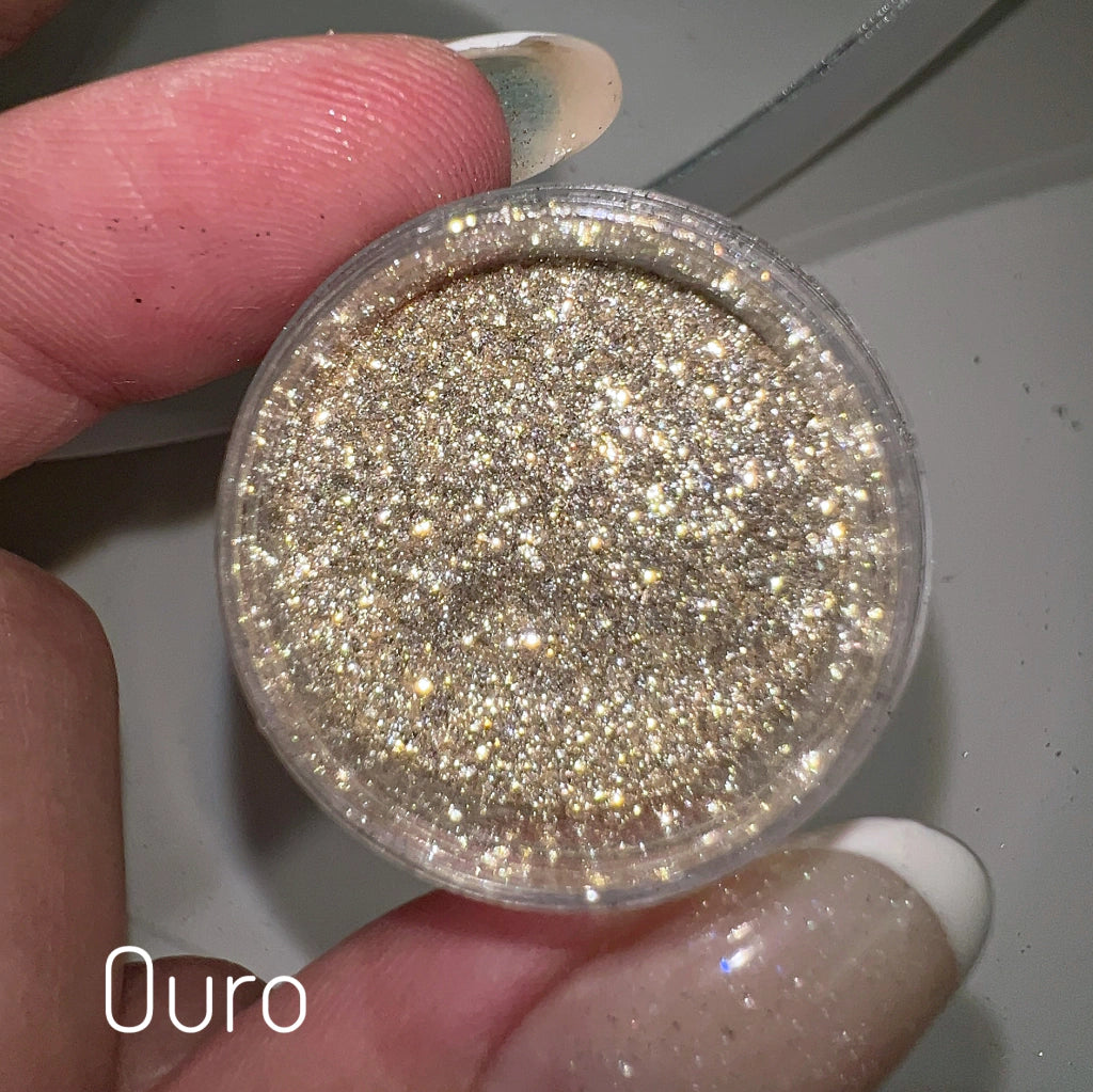 Pigmento de Maquiagem Ouro - Coleção Pedras Preciosas (Use Glow)