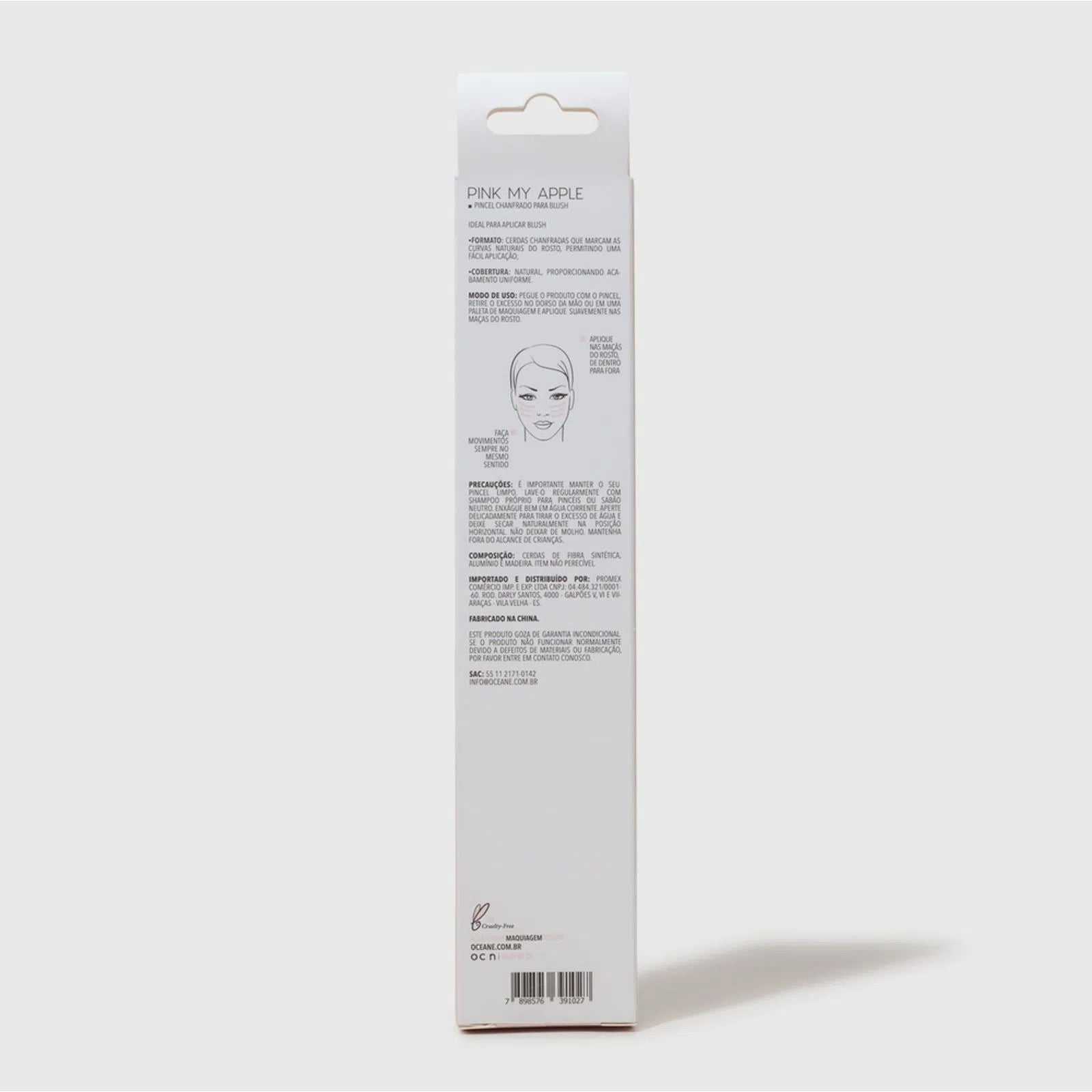 Pincel Para Blush Chanfrado Océane - Pink My Apple Ocn5